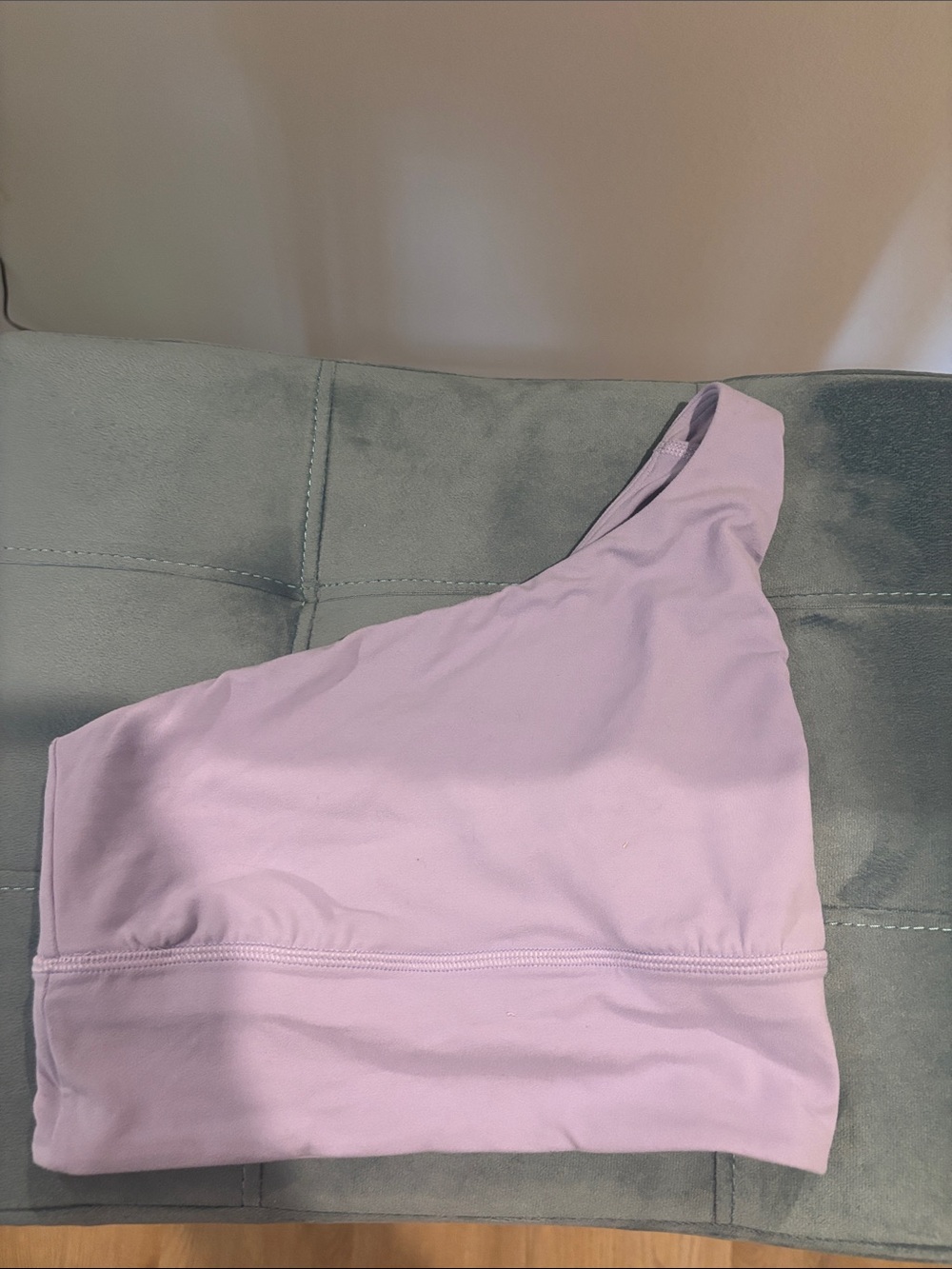lululemon lavender one-shoulder crop top